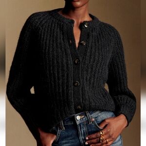 Sezane Emile Black Cardigan